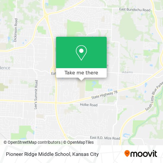 Pioneer Ridge Middle School map