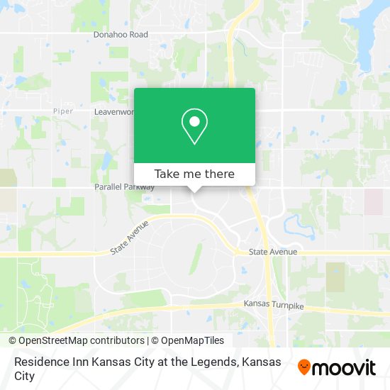 Mapa de Residence Inn Kansas City at the Legends