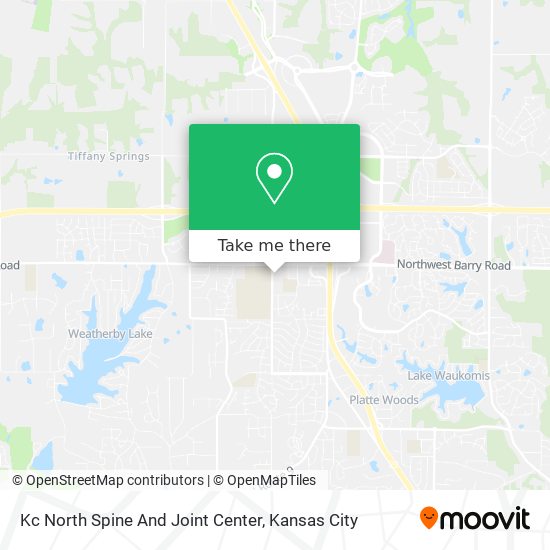 Kc North Spine And Joint Center map