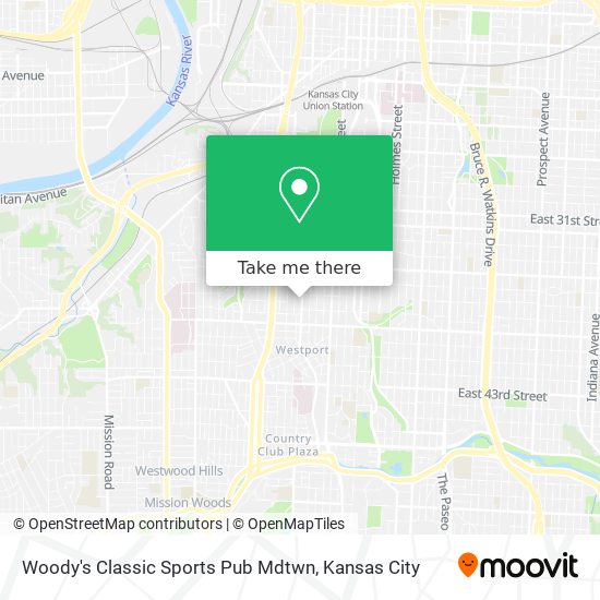 Mapa de Woody's Classic Sports Pub Mdtwn