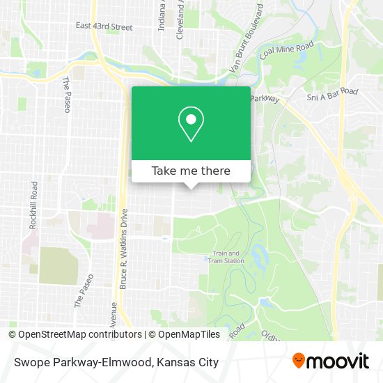 Swope Parkway-Elmwood map