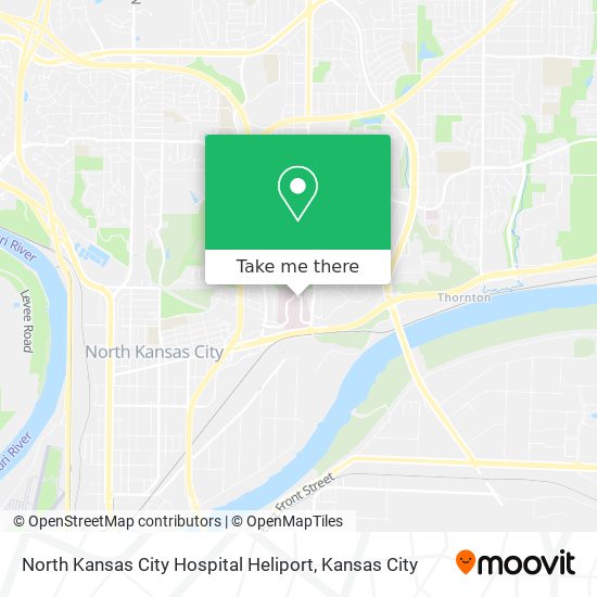 North Kansas City Hospital Heliport map