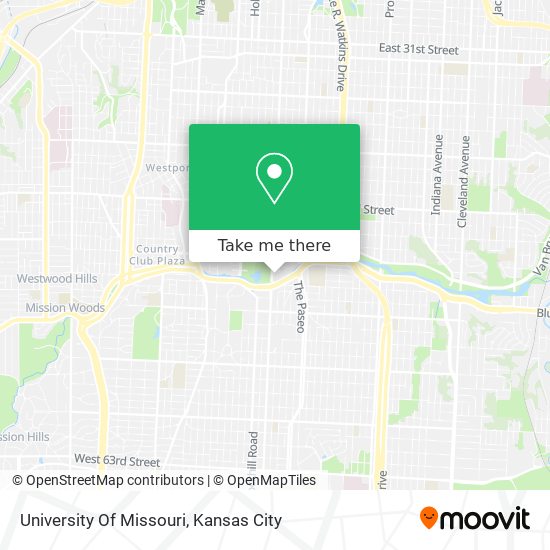 Mapa de University Of Missouri