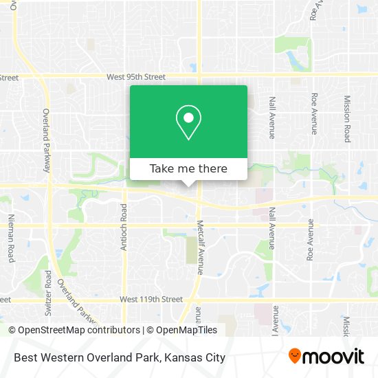 Best Western Overland Park map