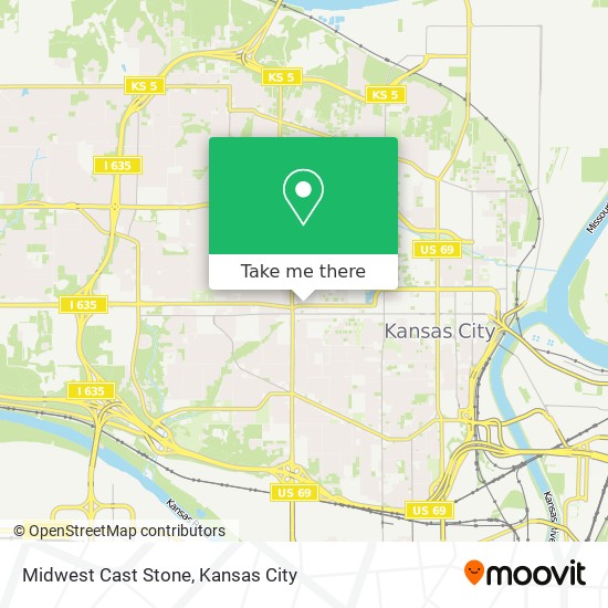 Mapa de Midwest Cast Stone