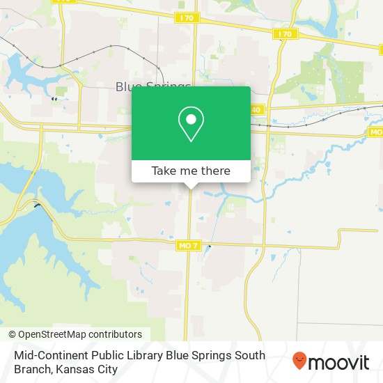 Mapa de Mid-Continent Public Library Blue Springs South Branch