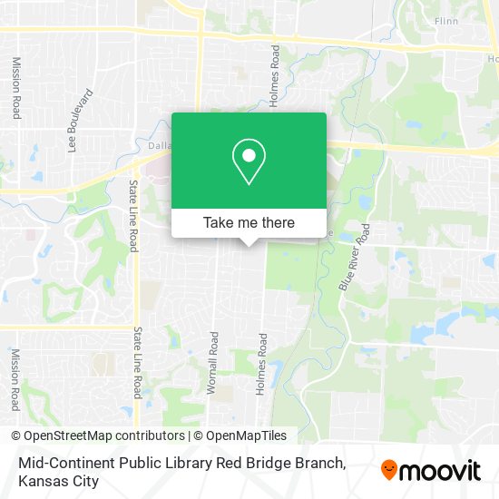 Mapa de Mid-Continent Public Library Red Bridge Branch