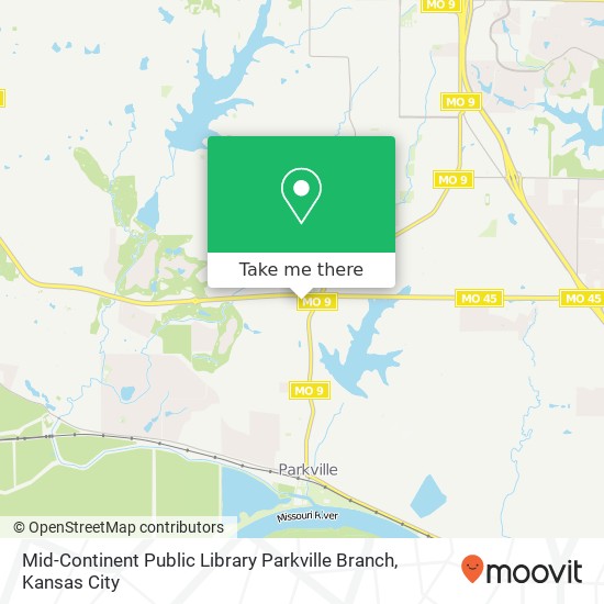 Mid-Continent Public Library Parkville Branch map
