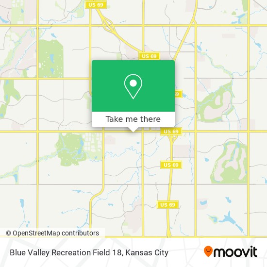 Blue Valley Recreation Field 18 map