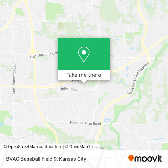 BVAC Baseball Field 9 map