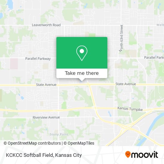 KCKCC Softball Field map