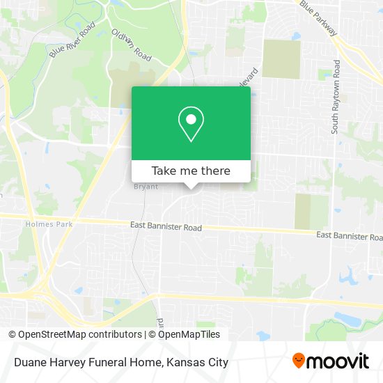 Duane Harvey Funeral Home map