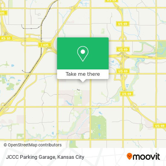Mapa de JCCC Parking Garage