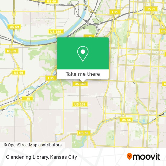 Clendening Library map