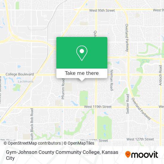 Mapa de Gym-Johnson County Community College