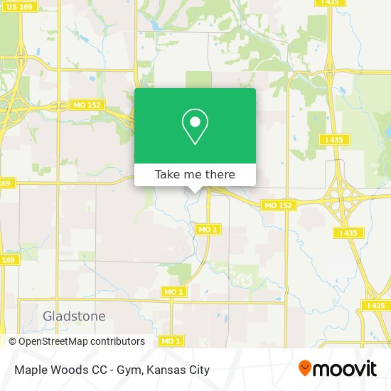 Mapa de Maple Woods CC - Gym