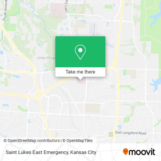 Saint Lukes East Emergency map