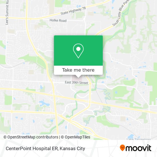 Mapa de CenterPoint Hospital ER
