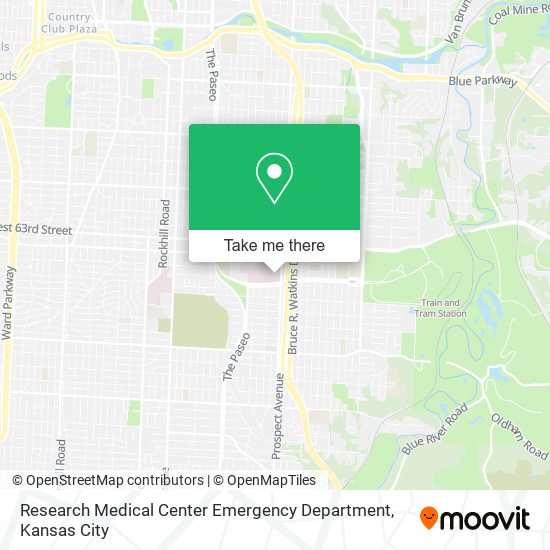 Mapa de Research Medical Center Emergency Department