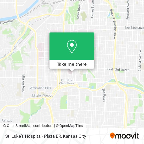 Mapa de St. Luke's Hospital- Plaza ER