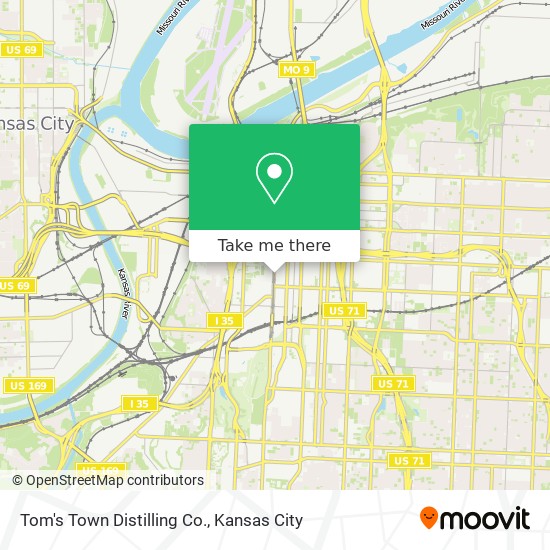 Tom's Town Distilling Co. map