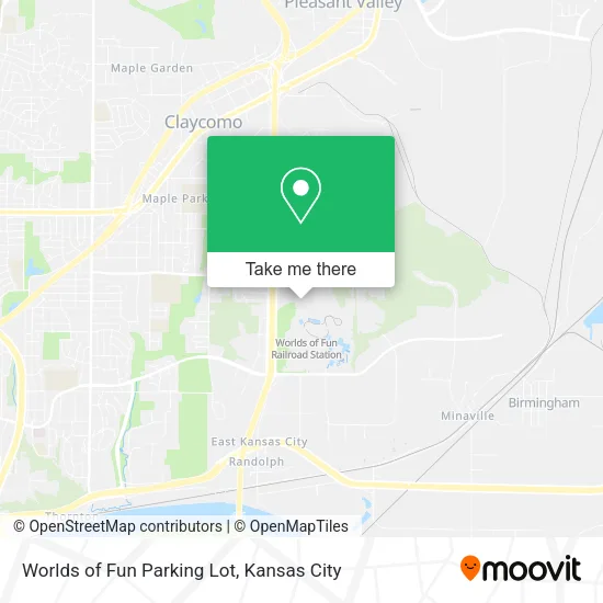 Worlds of Fun Parking Lot map
