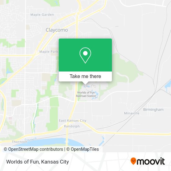 Mapa de Worlds of Fun