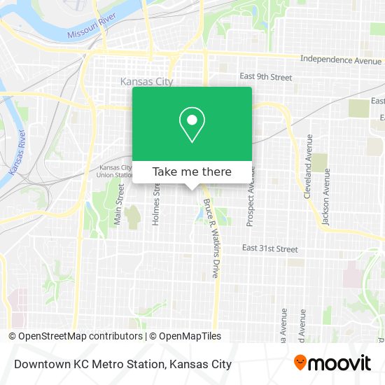 Downtown KC Metro Station map