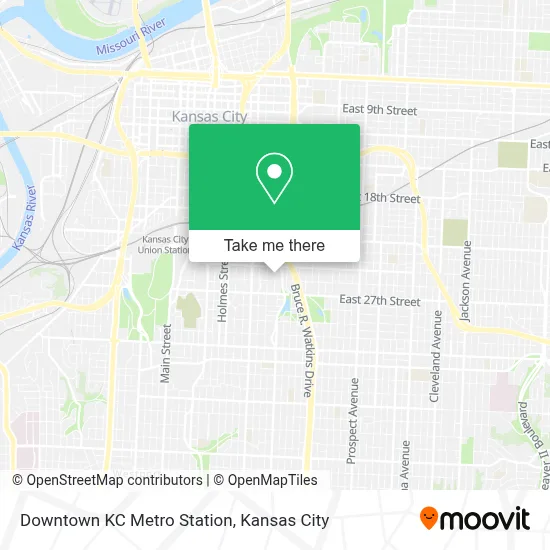 ¿Cómo llegar a Downtown KC Metro Station en Kansas City en autobús?