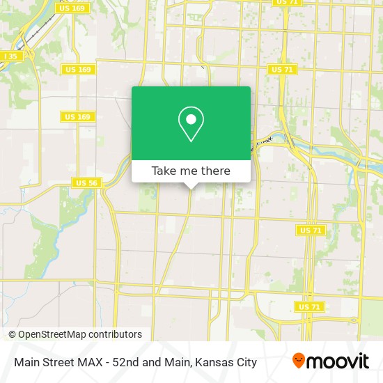 Mapa de Main Street MAX - 52nd and Main