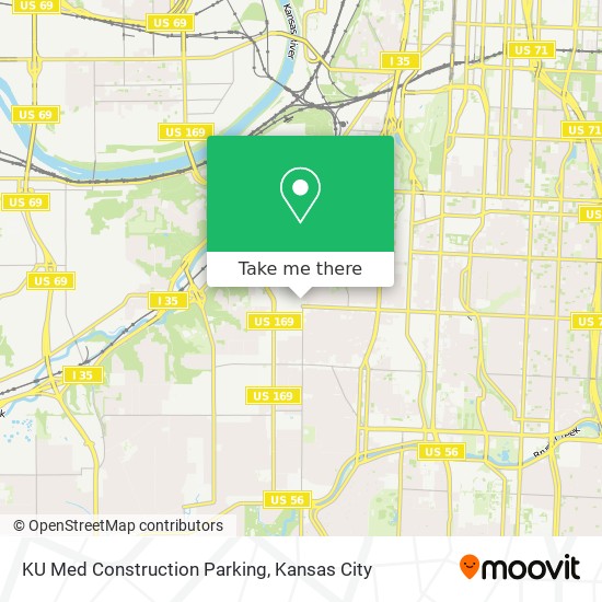 KU Med Construction Parking map