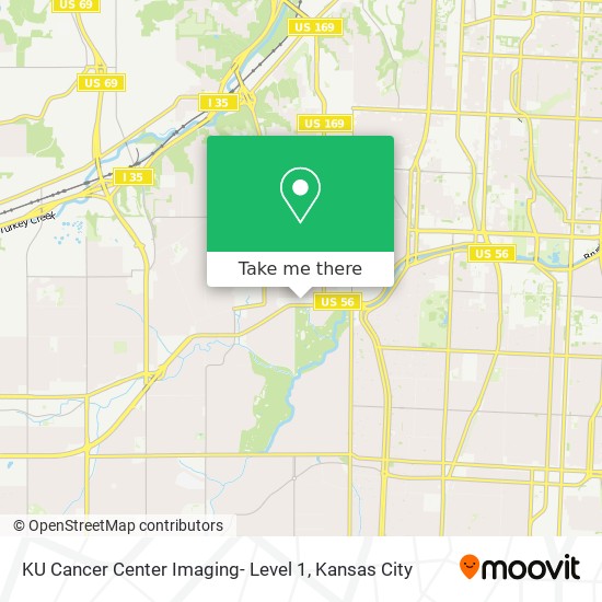 Mapa de KU Cancer Center Imaging- Level 1