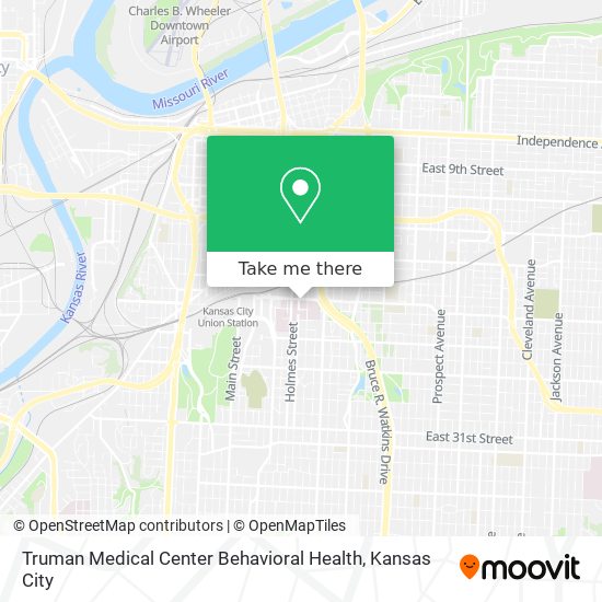 Mapa de Truman Medical Center Behavioral Health