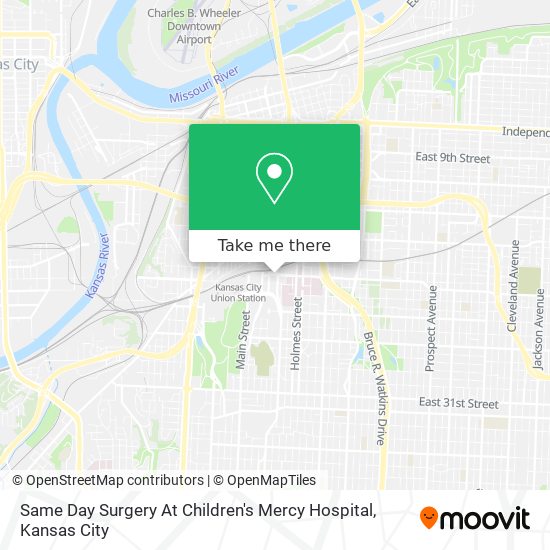 Same Day Surgery At Children's Mercy Hospital map