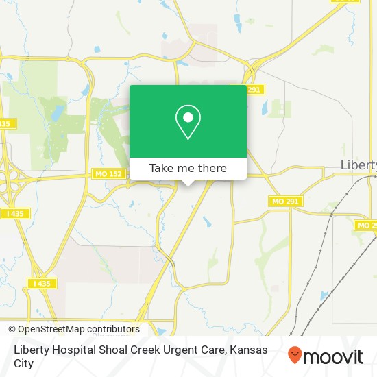 Mapa de Liberty Hospital Shoal Creek Urgent Care