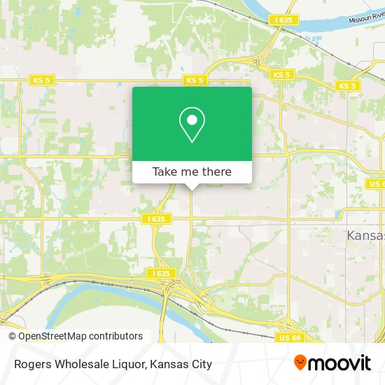 Mapa de Rogers Wholesale Liquor