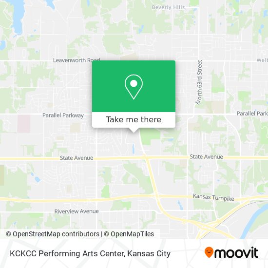 KCKCC Performing Arts Center map