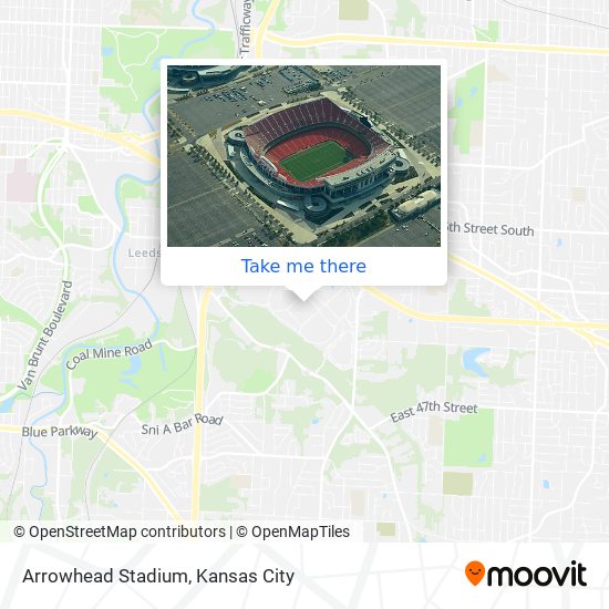 Mapa de Arrowhead Stadium