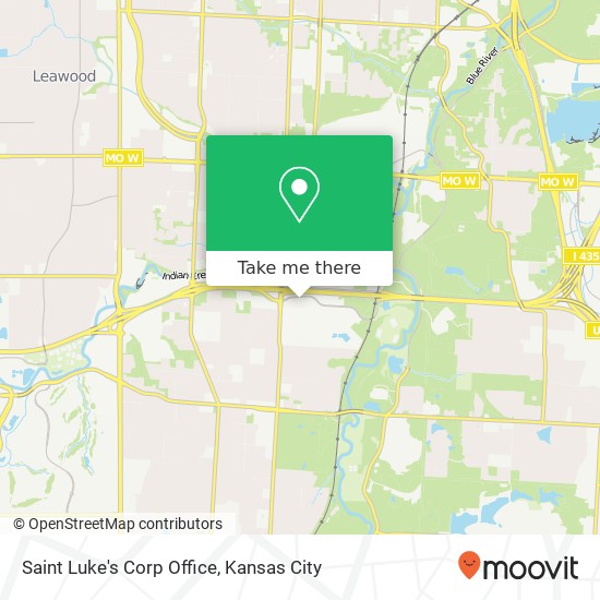 Saint Luke's Corp Office map