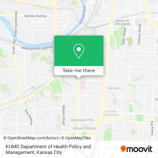 KUMC Department of Health Policy and Management map