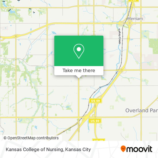 Mapa de Kansas College of Nursing