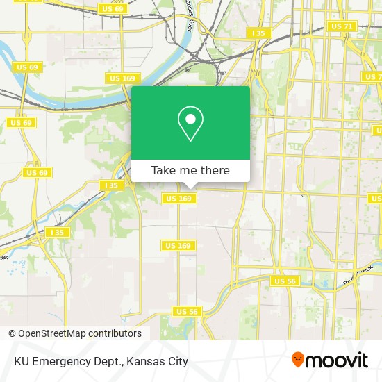 KU Emergency Dept. map