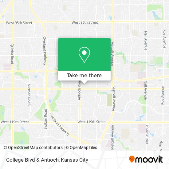 Mapa de College Blvd & Antioch