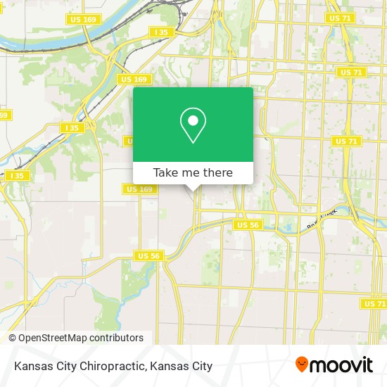 Mapa de Kansas City Chiropractic