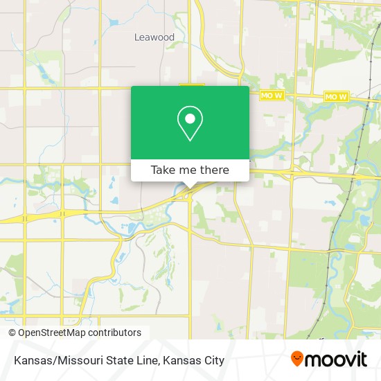 Mapa de Kansas/Missouri State Line