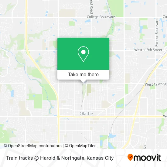 Train tracks @ Harold & Northgate map