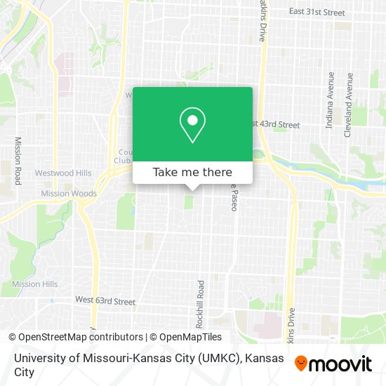 Mapa de University of Missouri-Kansas City (UMKC)