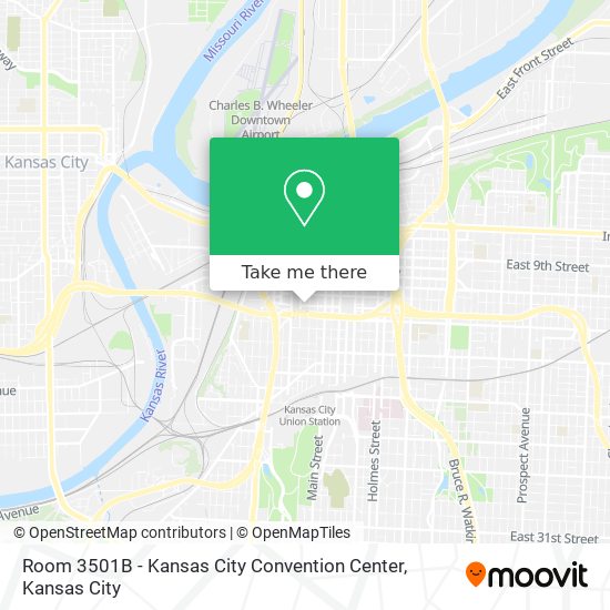 Mapa de Room 3501B - Kansas City Convention Center