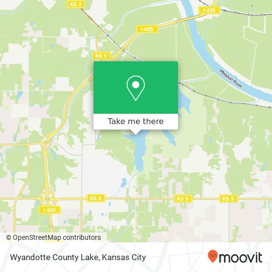 Mapa de Wyandotte County Lake