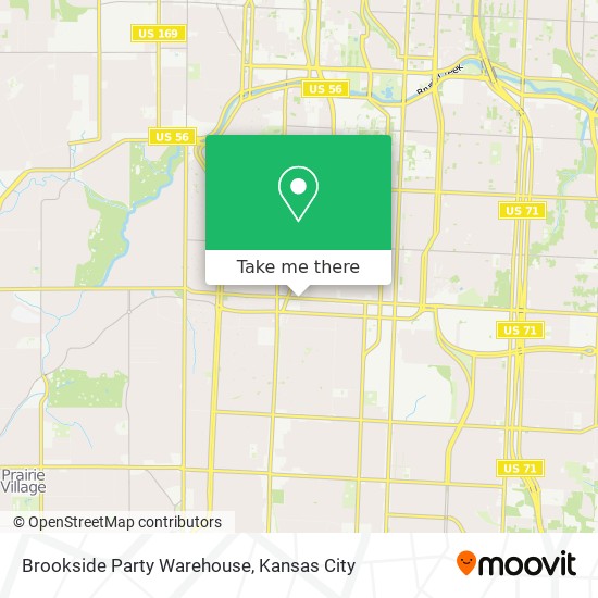 Brookside Party Warehouse map